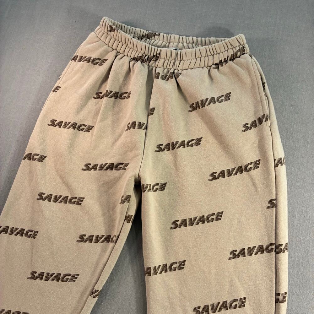 Fashion Nova Savage All Over Print Jogger Sweatpants Beige Women’s S - Picture 2 of 7